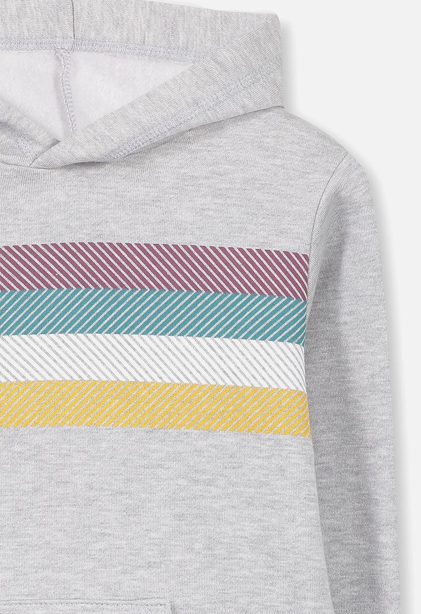 Cotton On - Liam striped hoodie - grey