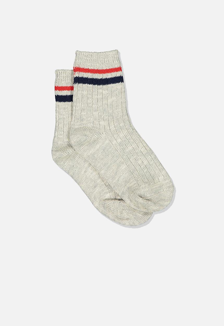 Cotton On - Chunky knit striped crew - navy & red 
