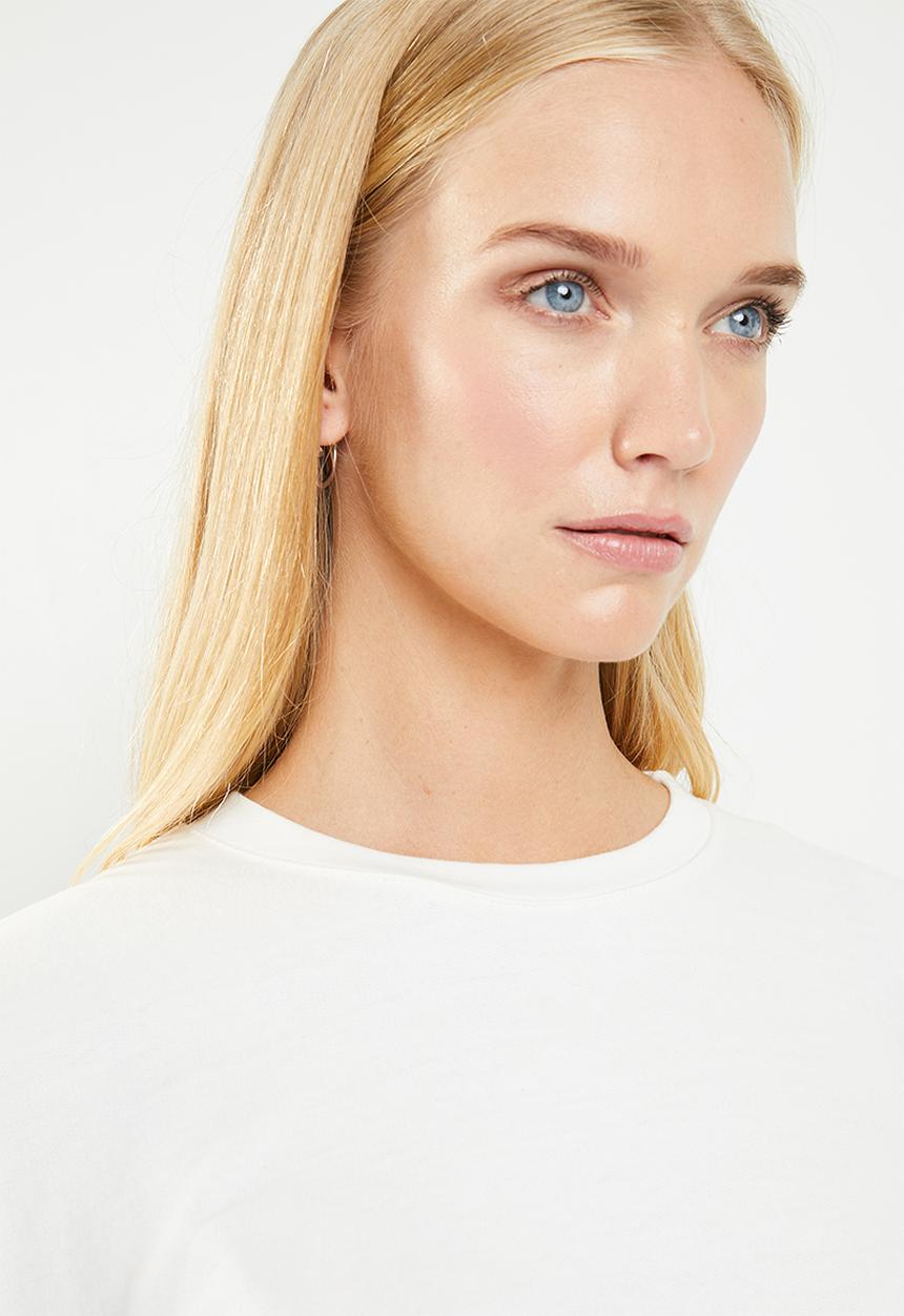 Superbalist - Rouched sleeve sweat - cream