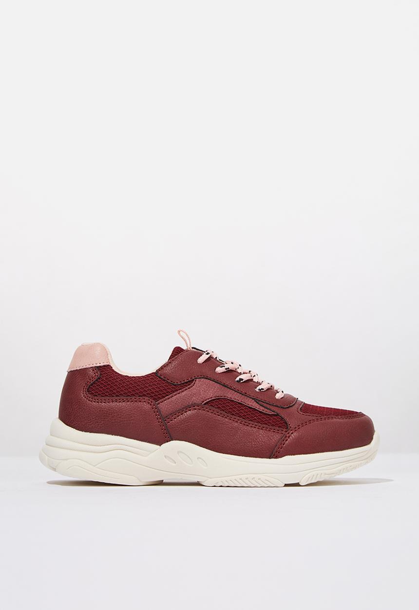 Cotton On - Marley trainer - burgundy