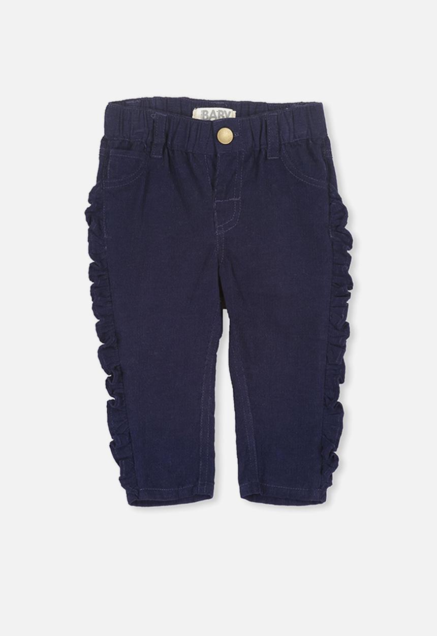 Cotton On - Eve ruffle cord pant - navy