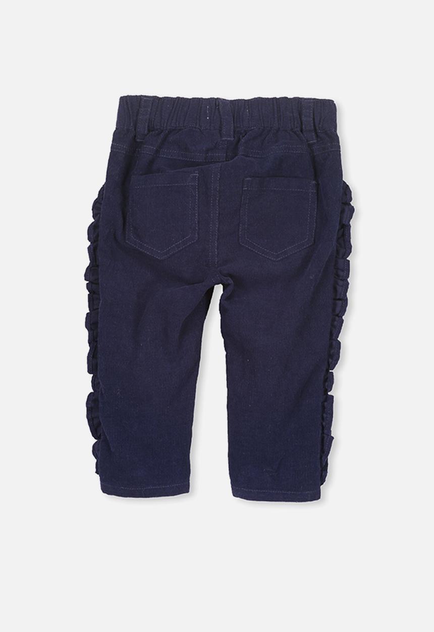 Cotton On - Eve ruffle cord pant - navy