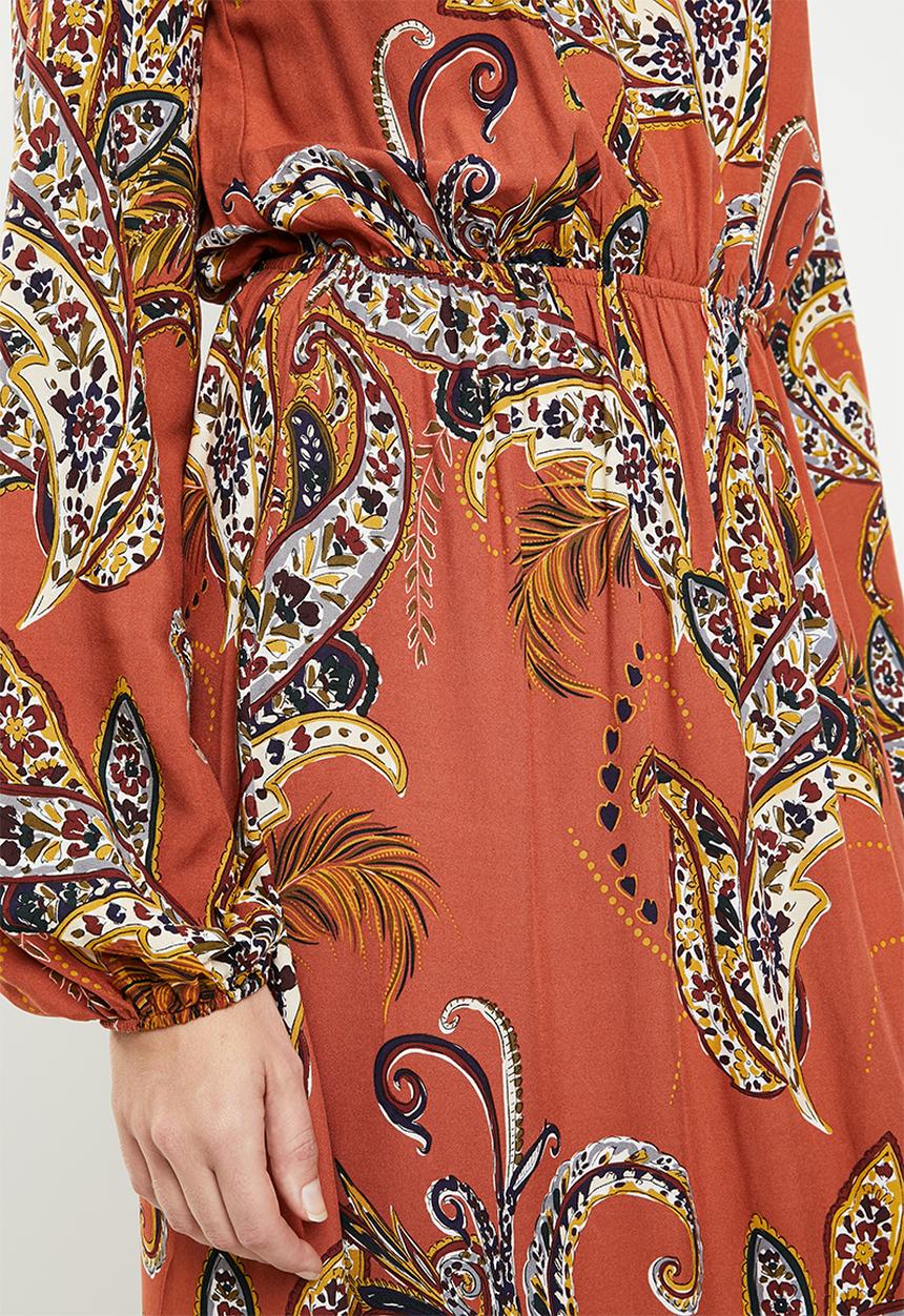 Superbalist - Peasant dress with ruffle - multi