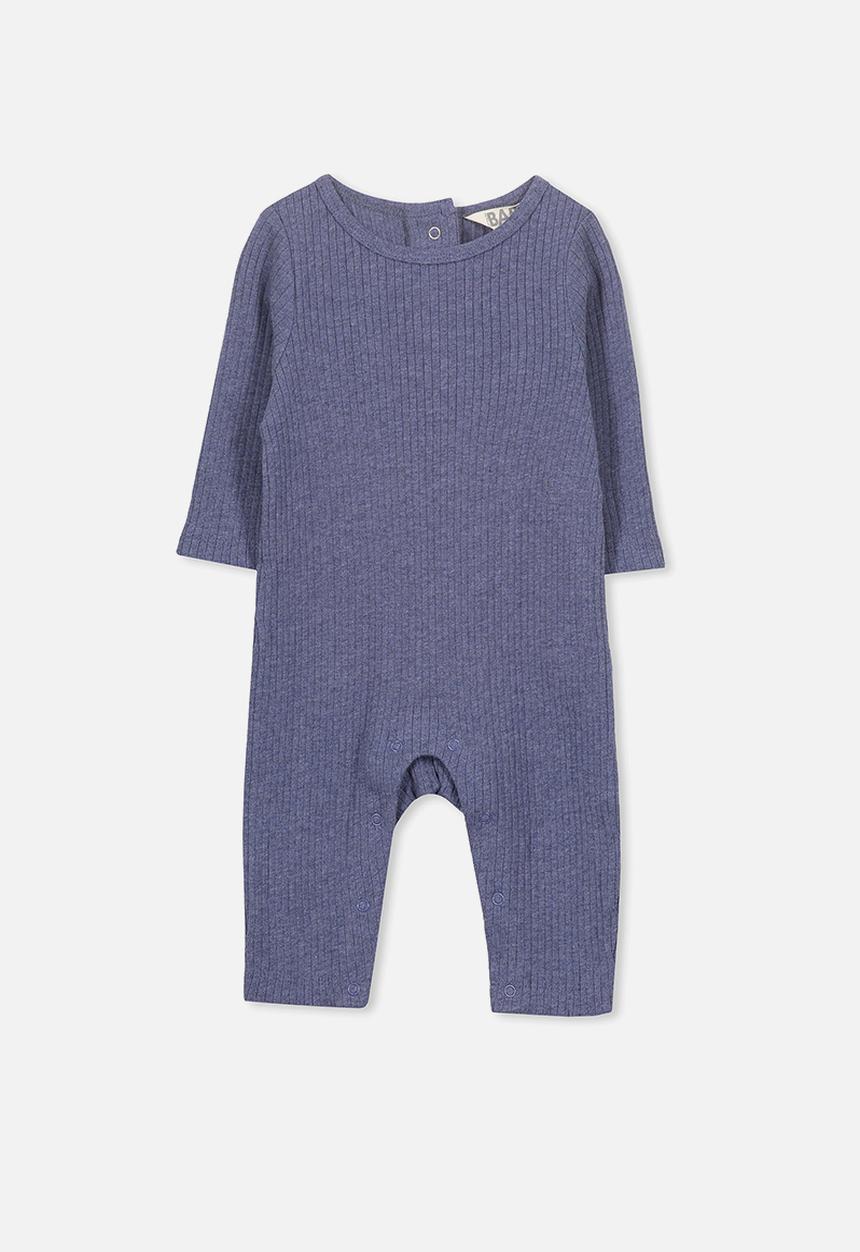 Cotton On - The rib snap romper - navy