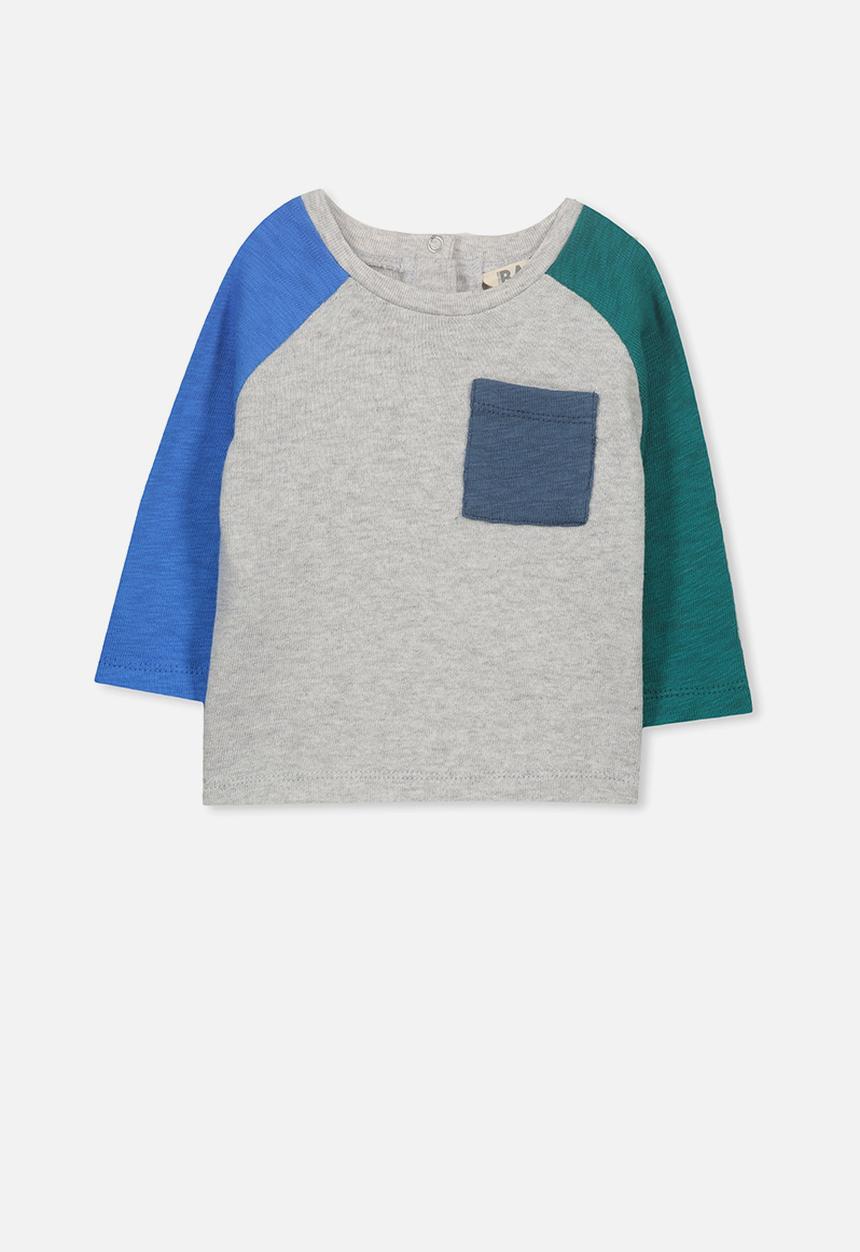 Cotton On - Roy raglan long sleeve bubbysuit - multi