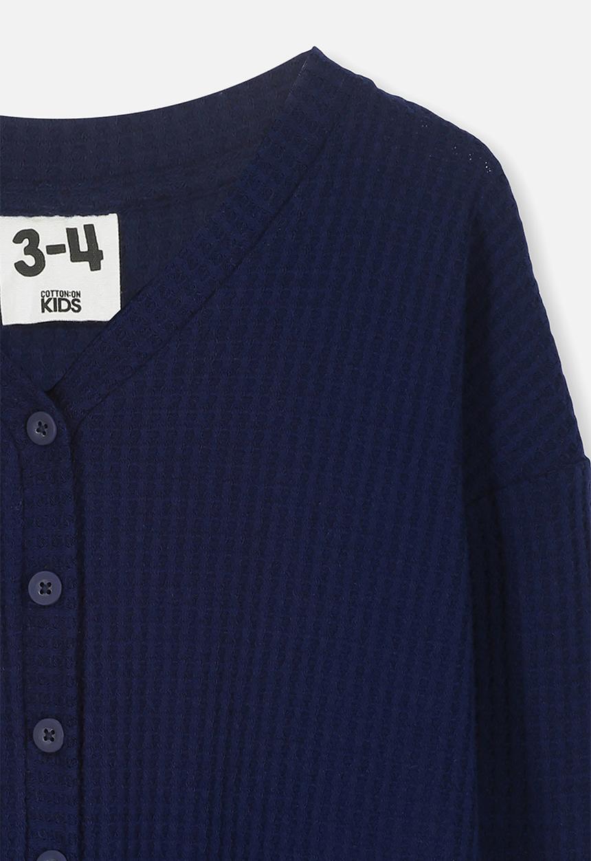 Cotton On - Bexley button through top - navy