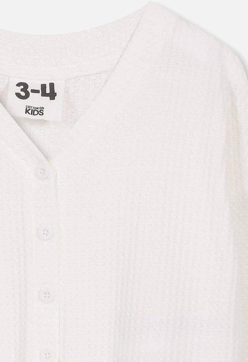Cotton On - Bexley button through top - white