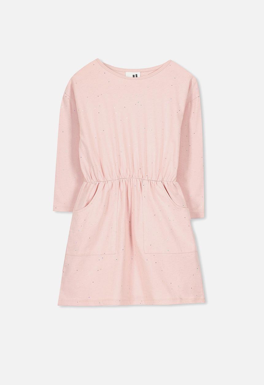 Cotton On - Mara long sleeve dress - pink