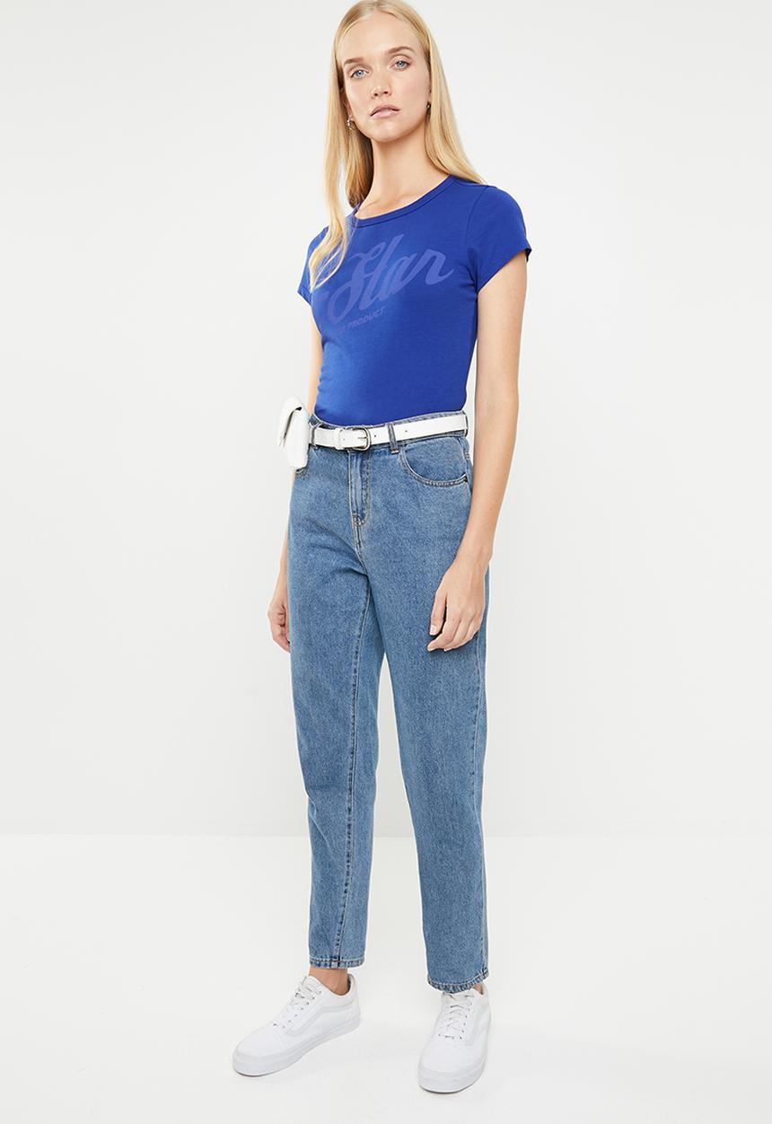 G-STAR - Graphic 26 slim compact jersey tee - blue