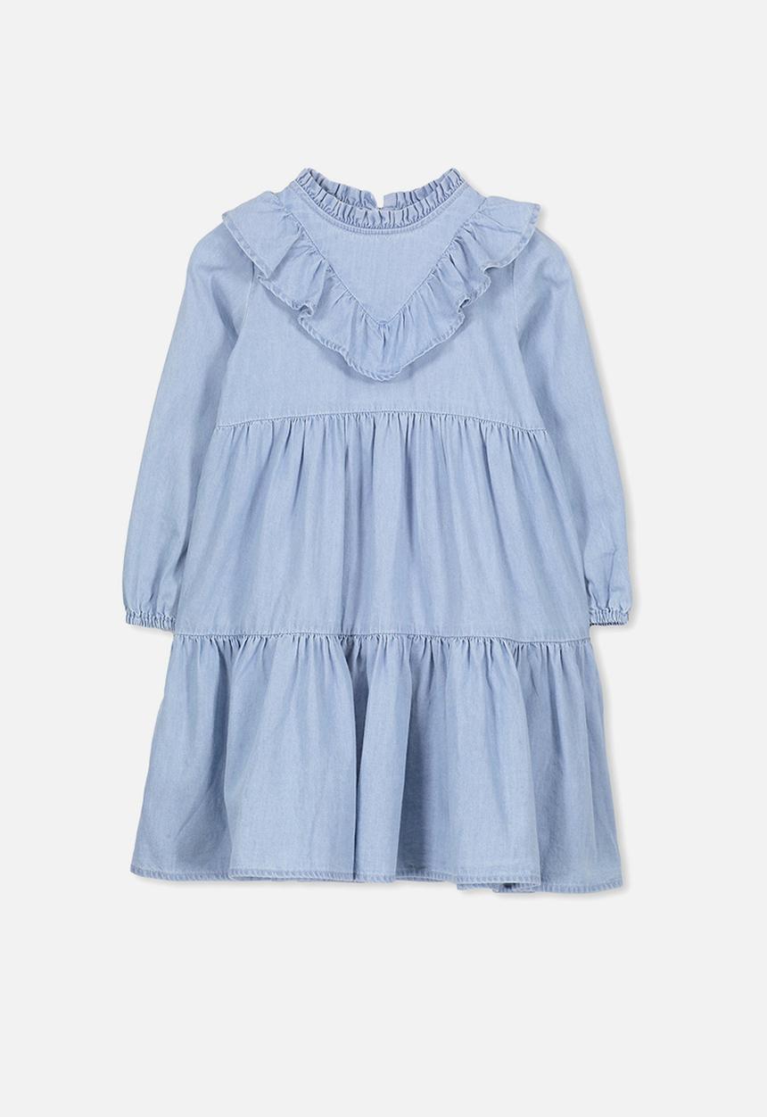 Cotton On - Laura long sleeve dress - blue