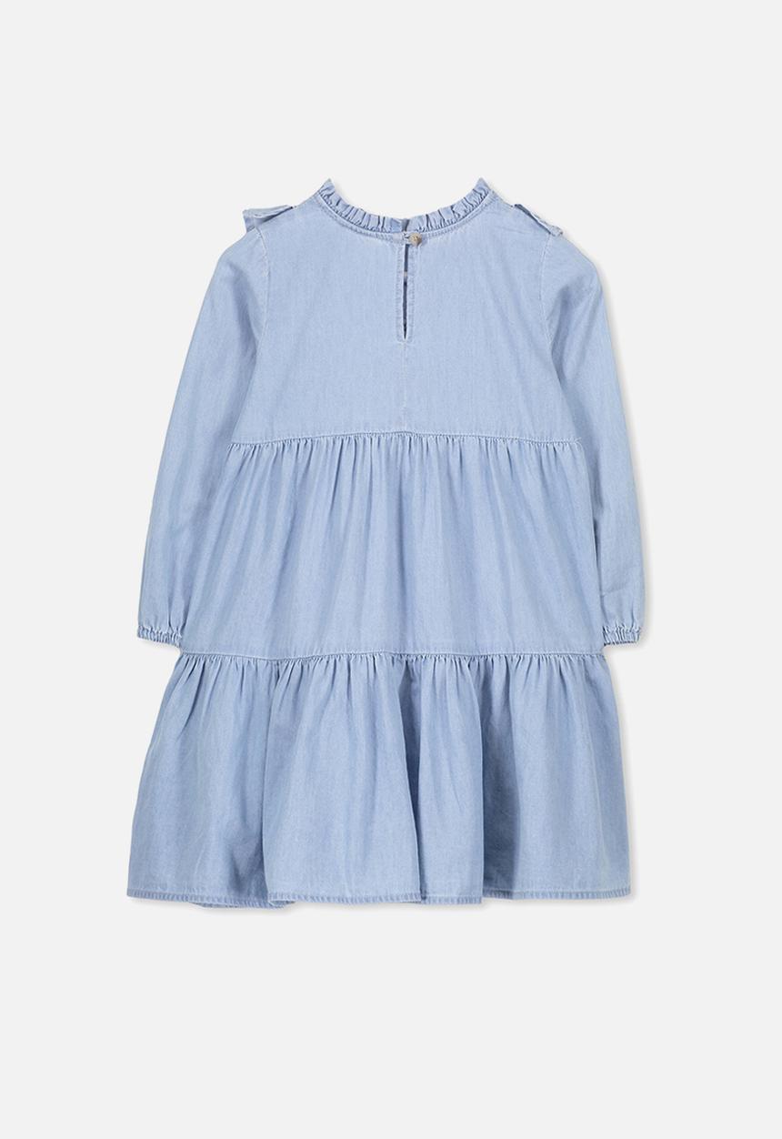 Cotton On - Laura long sleeve dress - blue