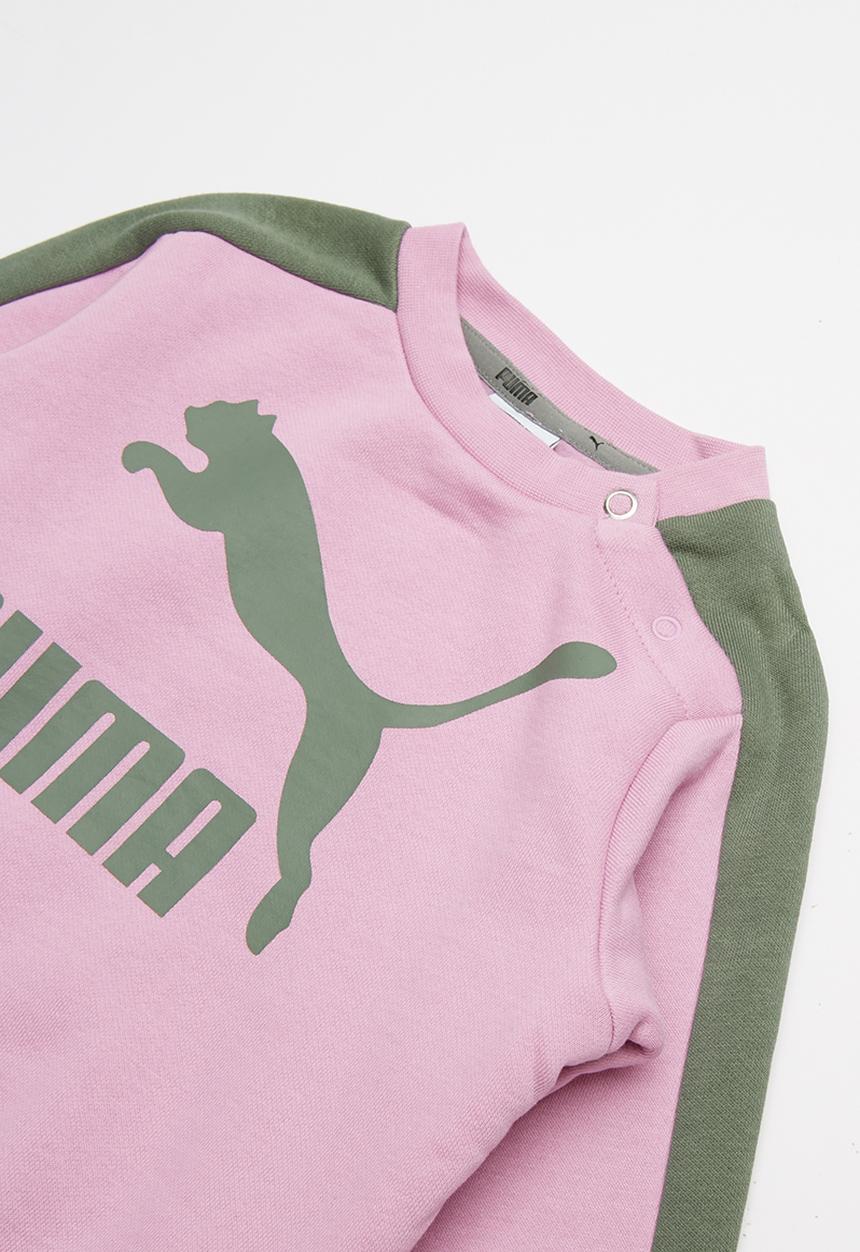 PUMA - Minime prime t7 crew jogger - khaki & pink
