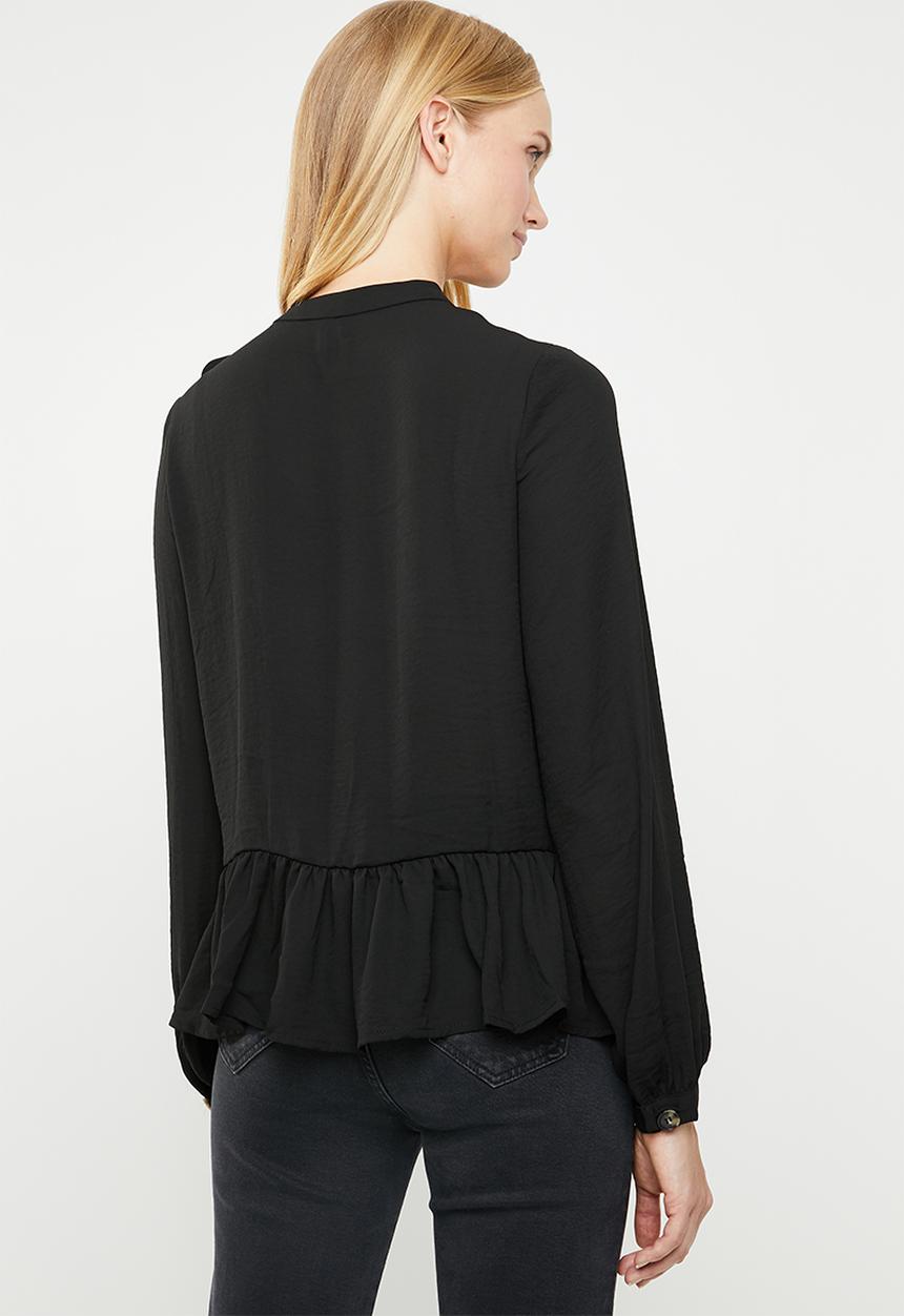 Vero Moda - Jenny ruffle top - black