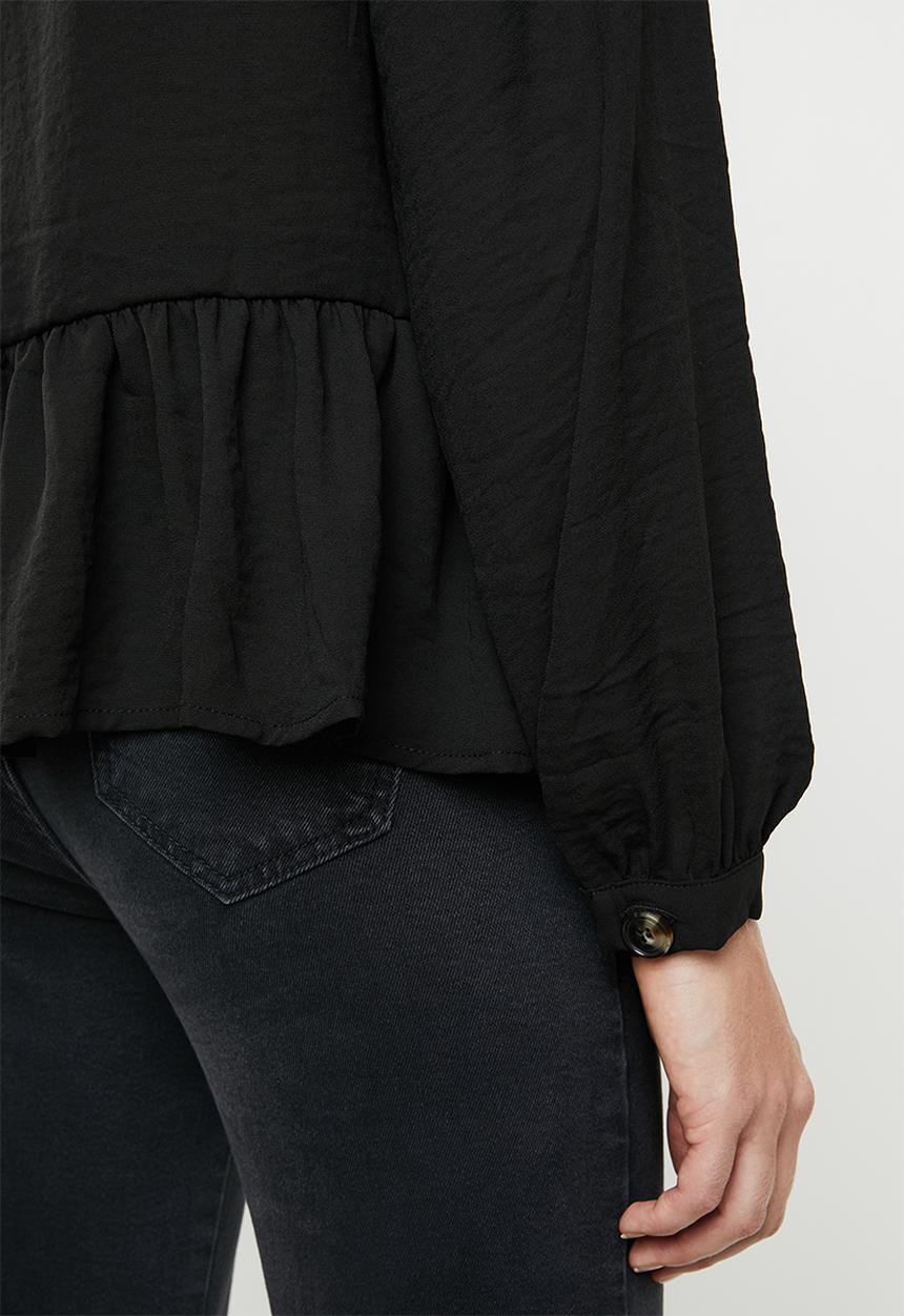 Vero Moda - Jenny ruffle top - black