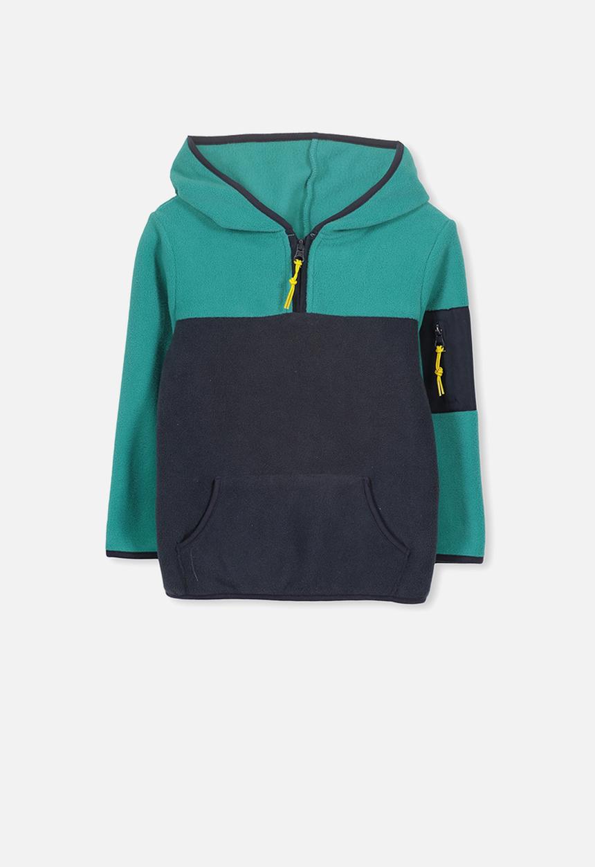 Cotton On - Packer hoodie - navy & turquoise