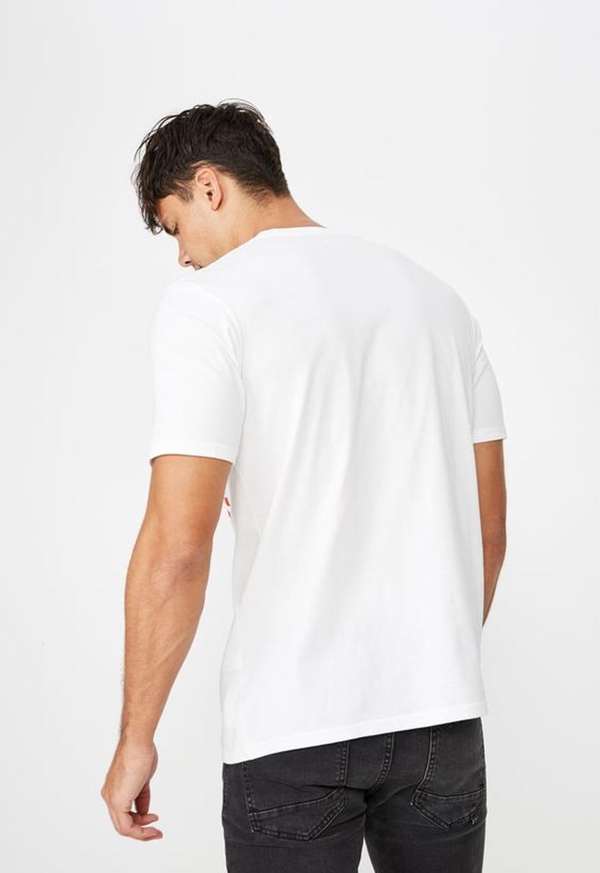 Cotton On - Mickey flag Tbar collab character tee - white