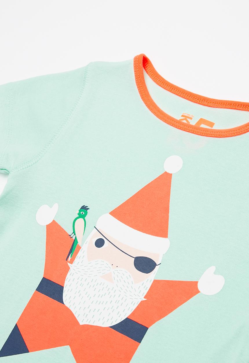Cotton On - Joshua short sleeve santa pirate pyjama set - multi