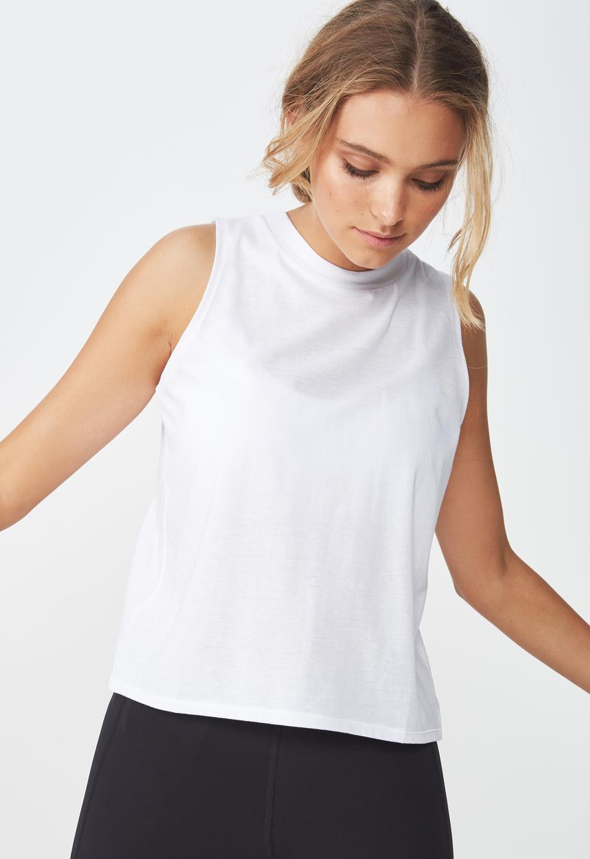 Cotton On - Cross over tank top  - white