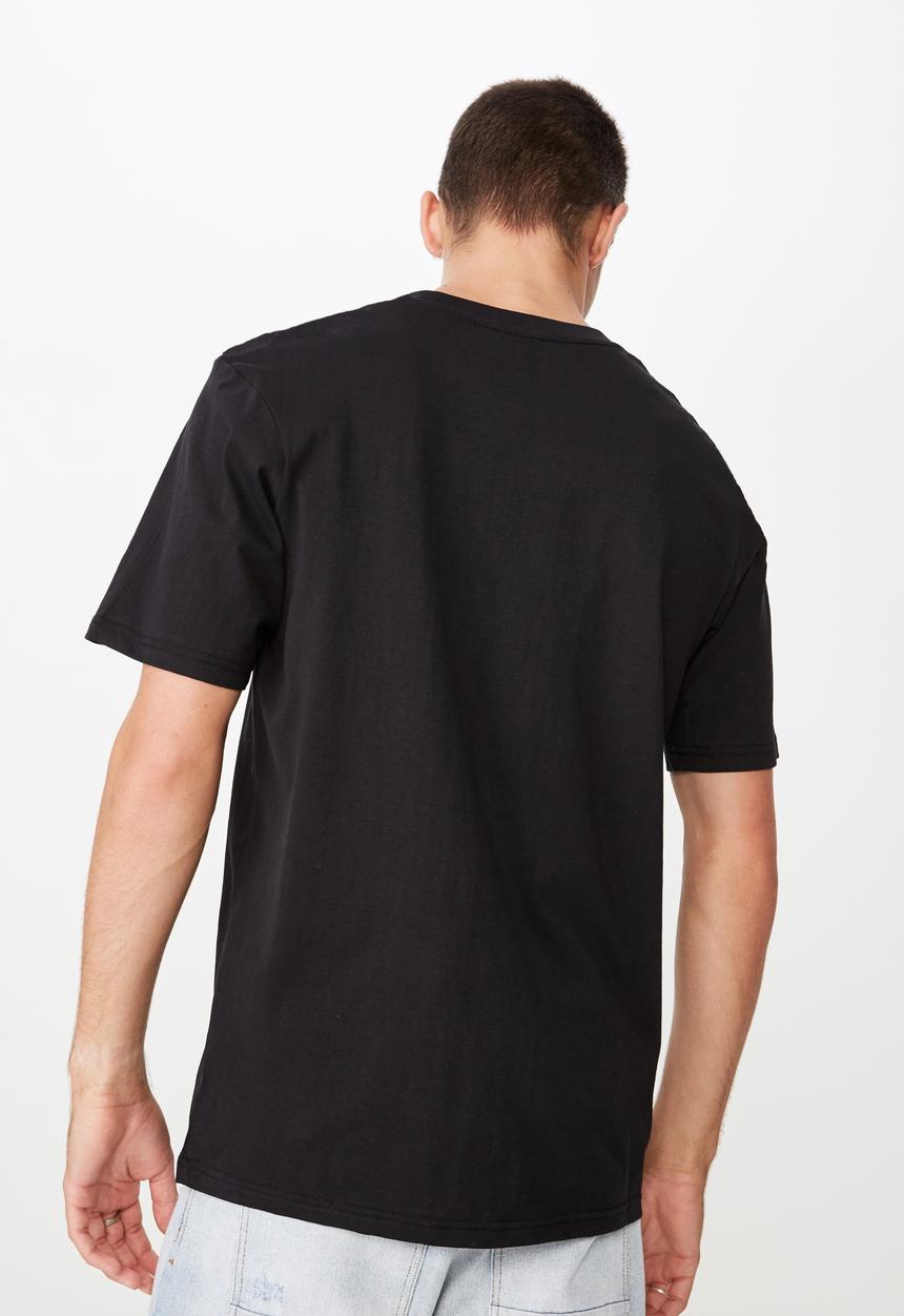 Cotton On - Night eyes tbar art T-shirt - black