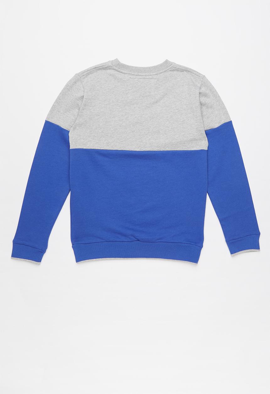 Quiksilver - Power slash crew youth - grey & blue