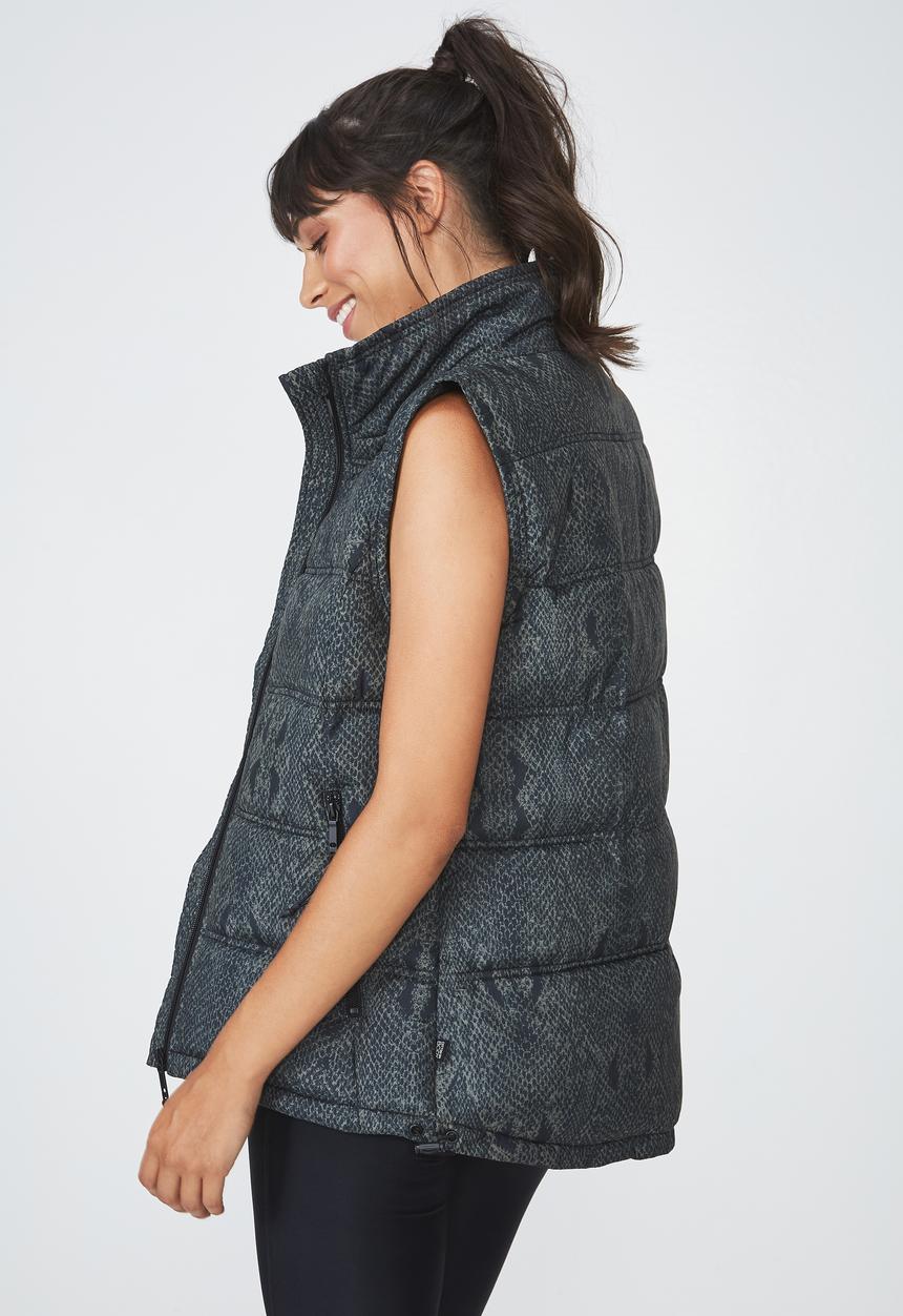 Cotton On - Jungle snake puffer vest  - grey