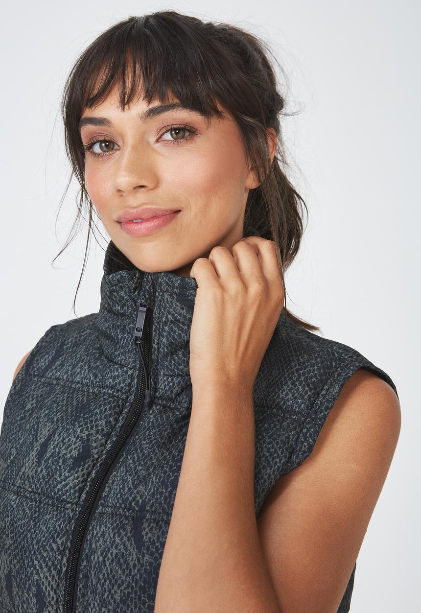 Cotton On - Jungle snake puffer vest  - grey