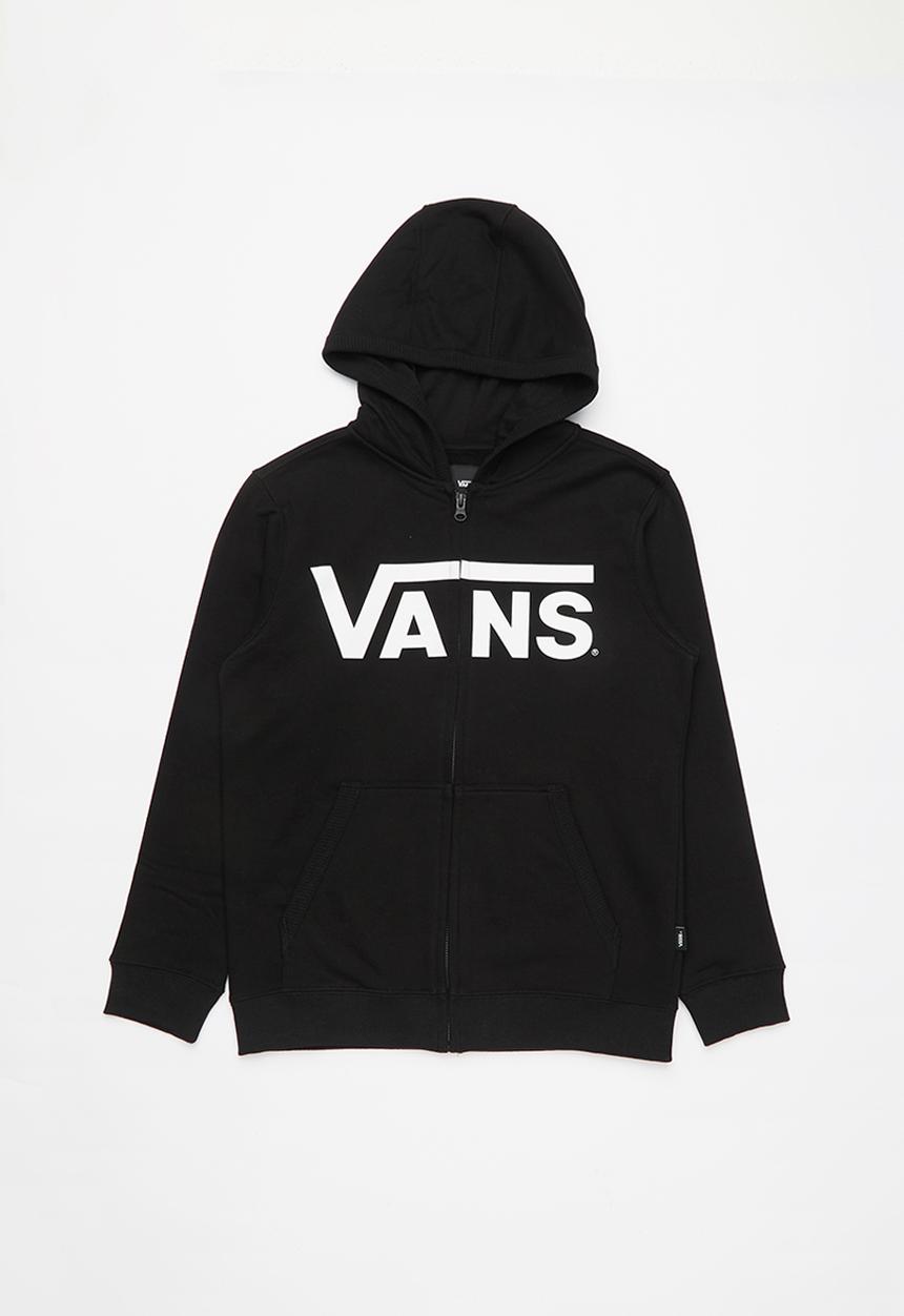Vans - Vans classic zip hoodie boys - black & white