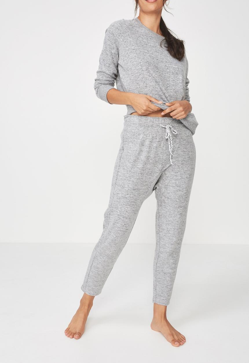 Cotton On - Supersoft drop crotch pant  - grey
