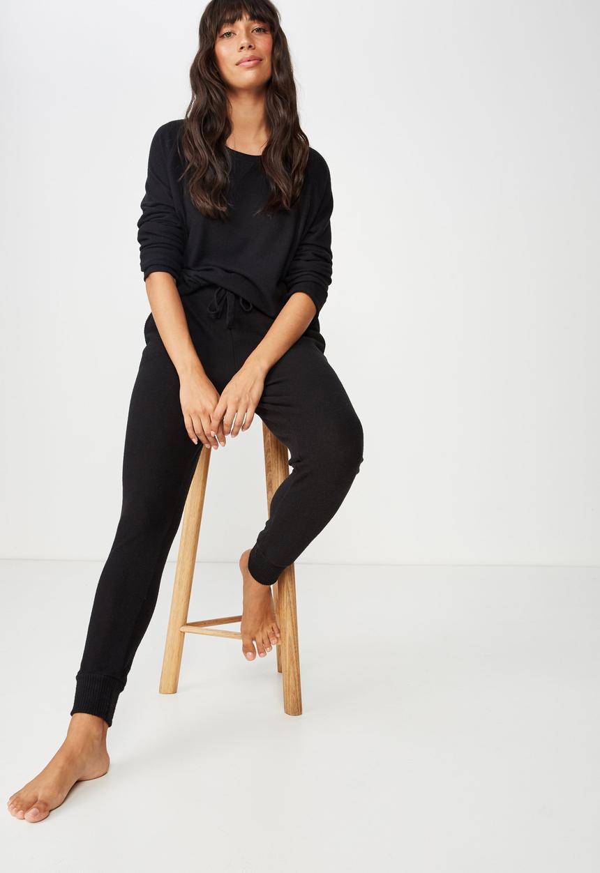 Cotton On - Supersoft slim fit pant  - black