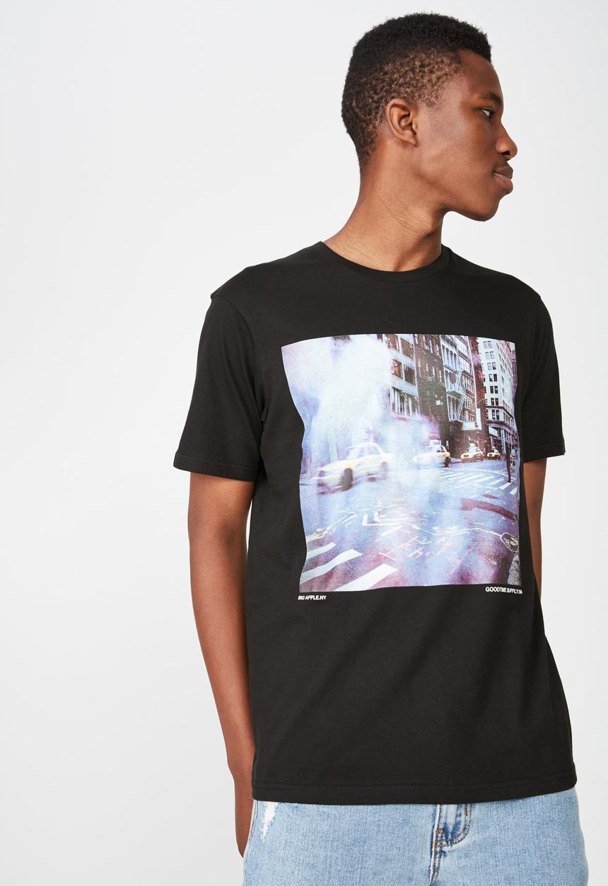 Cotton On - Cabs Tbar photo T-shirt - black