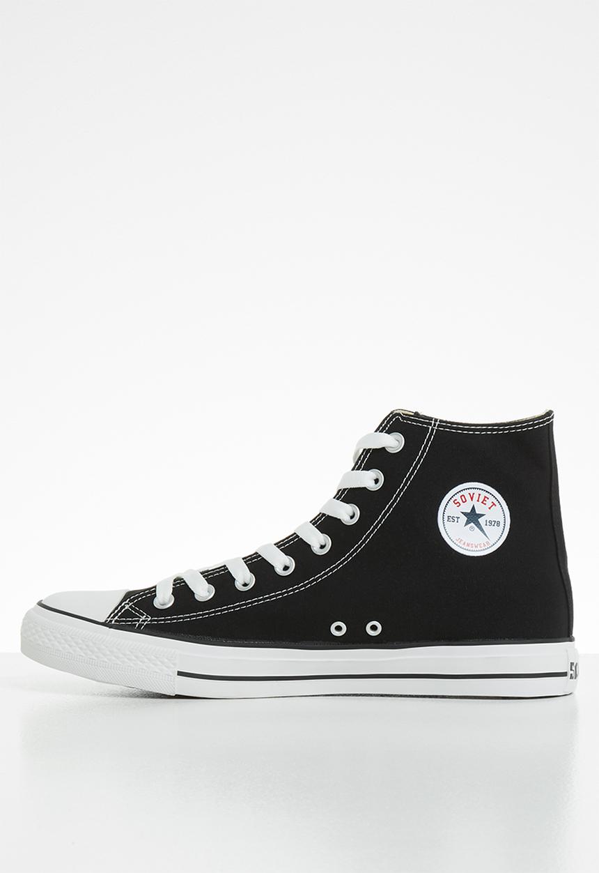 SOVIET - New Viper Hi Canvas Sneakers Black