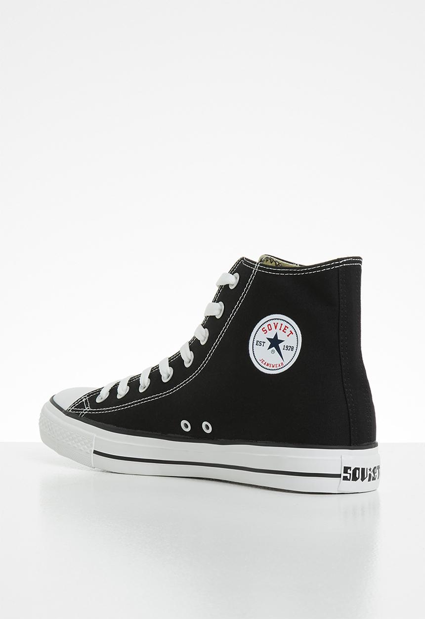 SOVIET - New Viper Hi Canvas Sneakers Black
