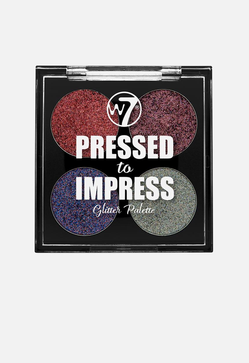 W7 Cosmetics - Pressed to Impress Glitter Palette - All The Rage