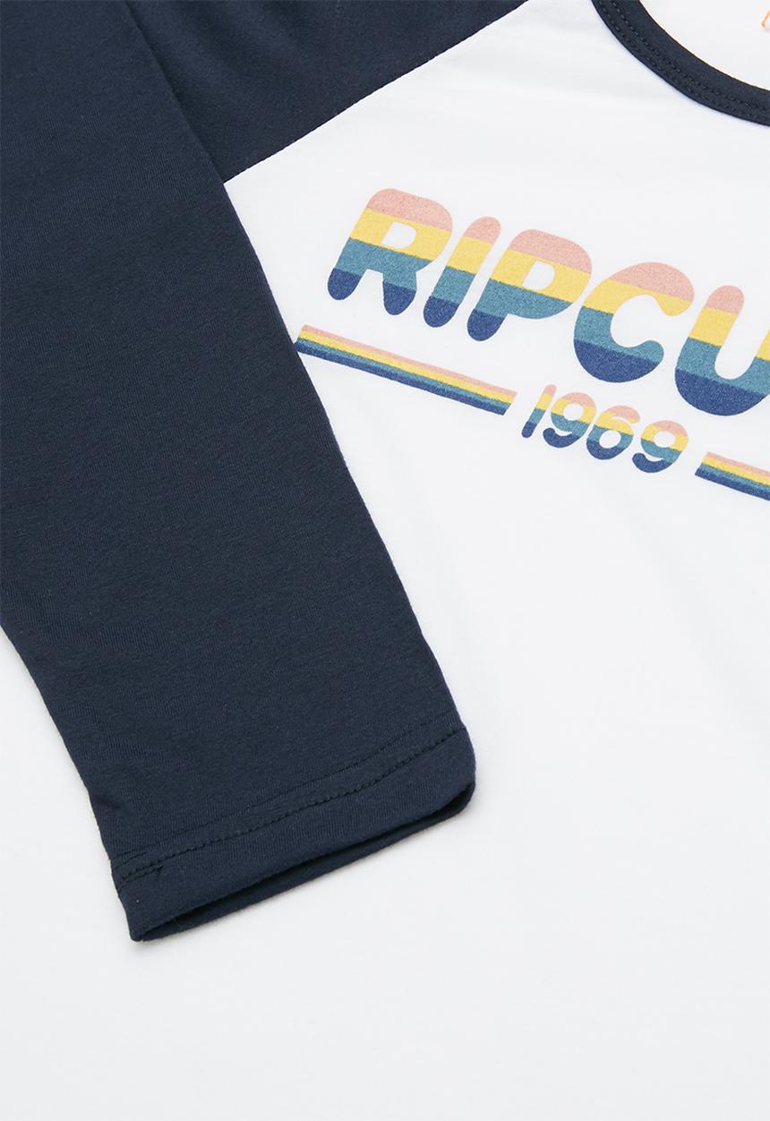 Rip Curl - Rainbow raglan - navy & white