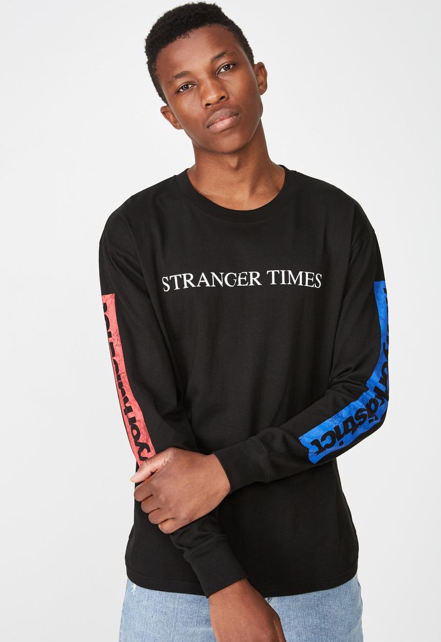 Cotton On - Stranger tbar long sleeve tee - black