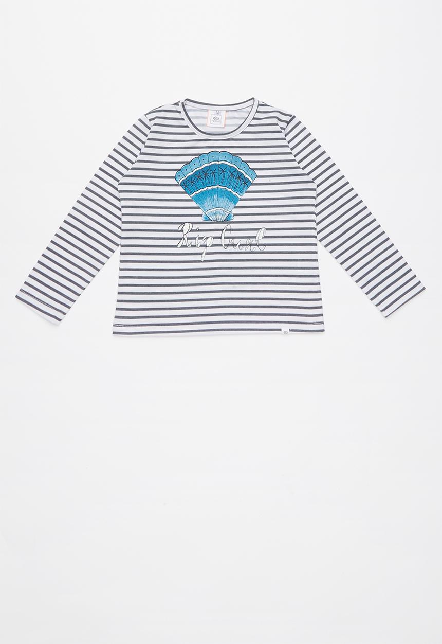 Rip Curl - Mini spirit long sleeve tee - white & black