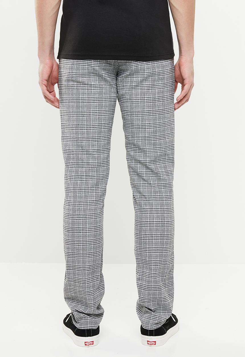 Superbalist - Slim fit check chino - black & grey