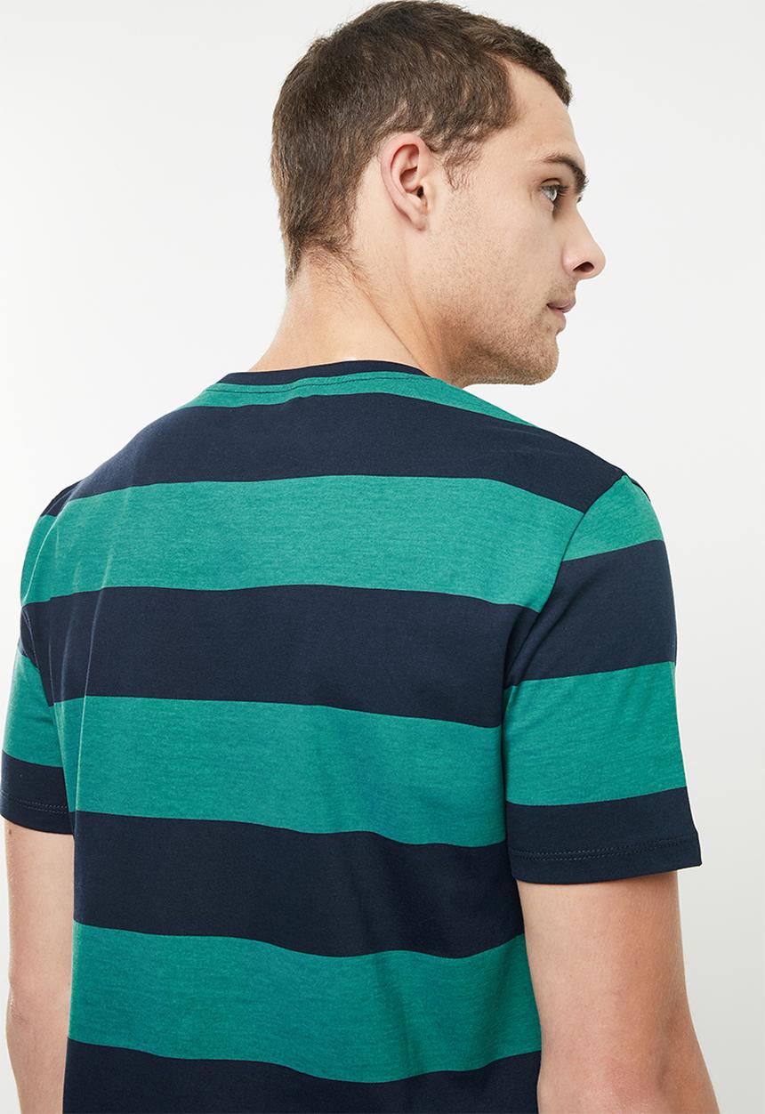 Superbalist - Wide stripe & plain 2 pack tees - multi