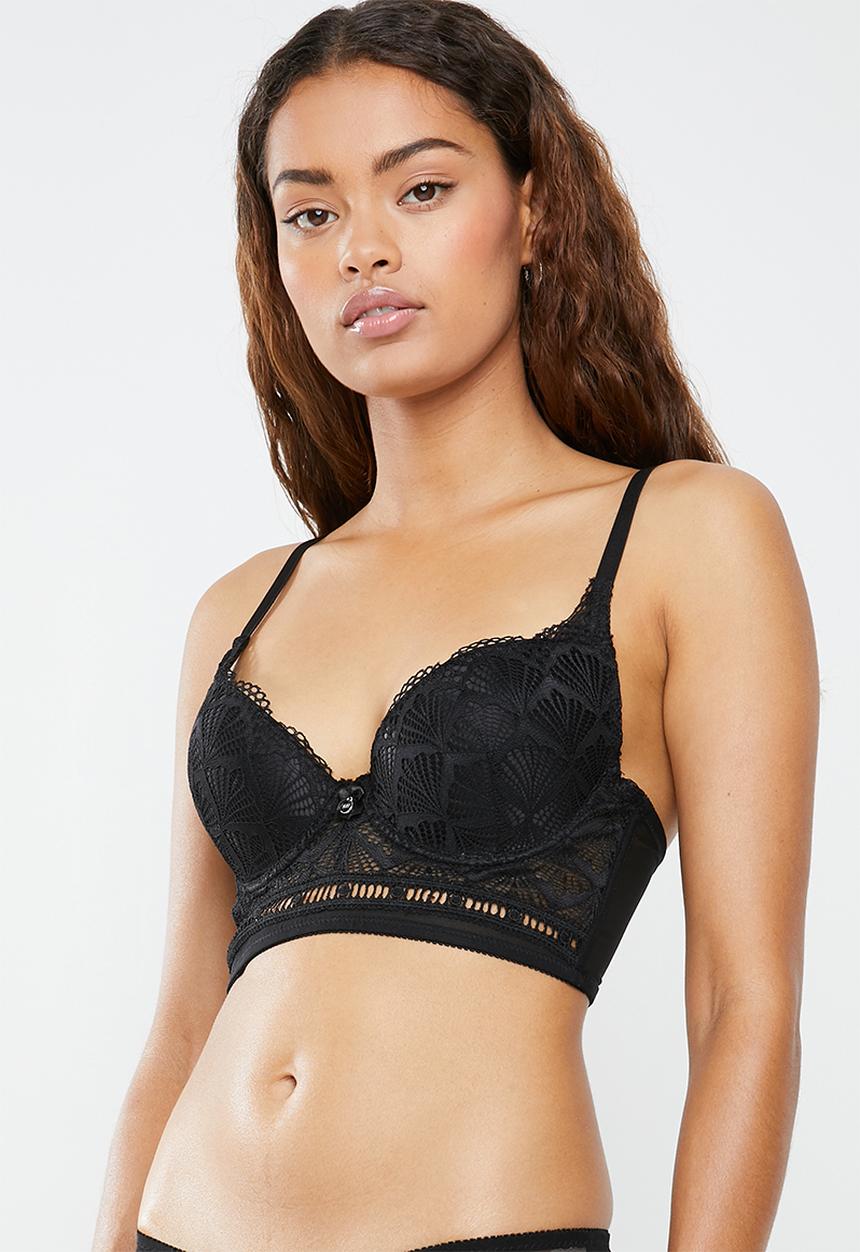SISSY BOY - Underwire longline bra- black