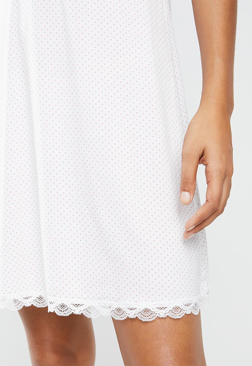 DORINA - Romy dress - white & pink 