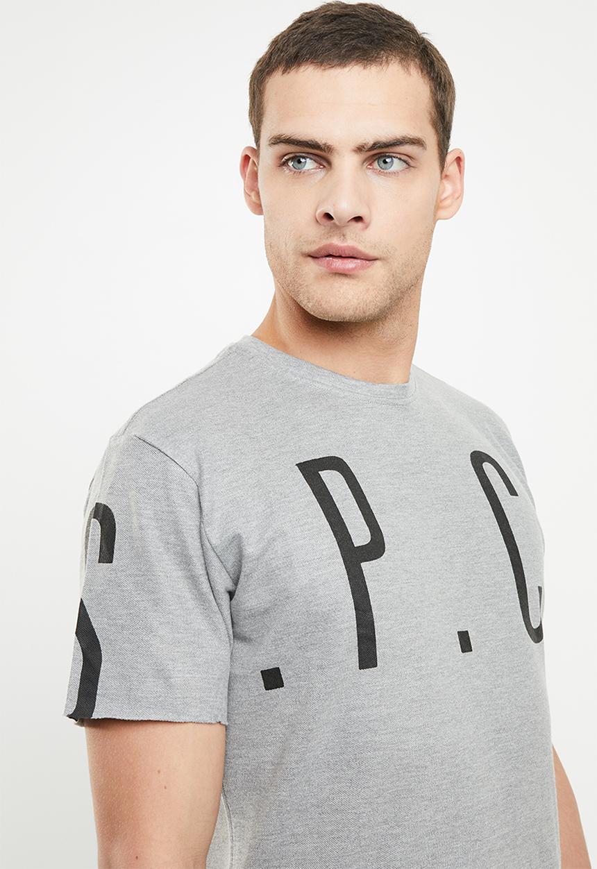 S.P.C.C - Oversized pique tee - grey