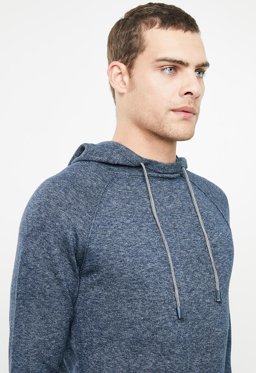 Only & Sons - Alexo 12 raglan hooded knit - blue