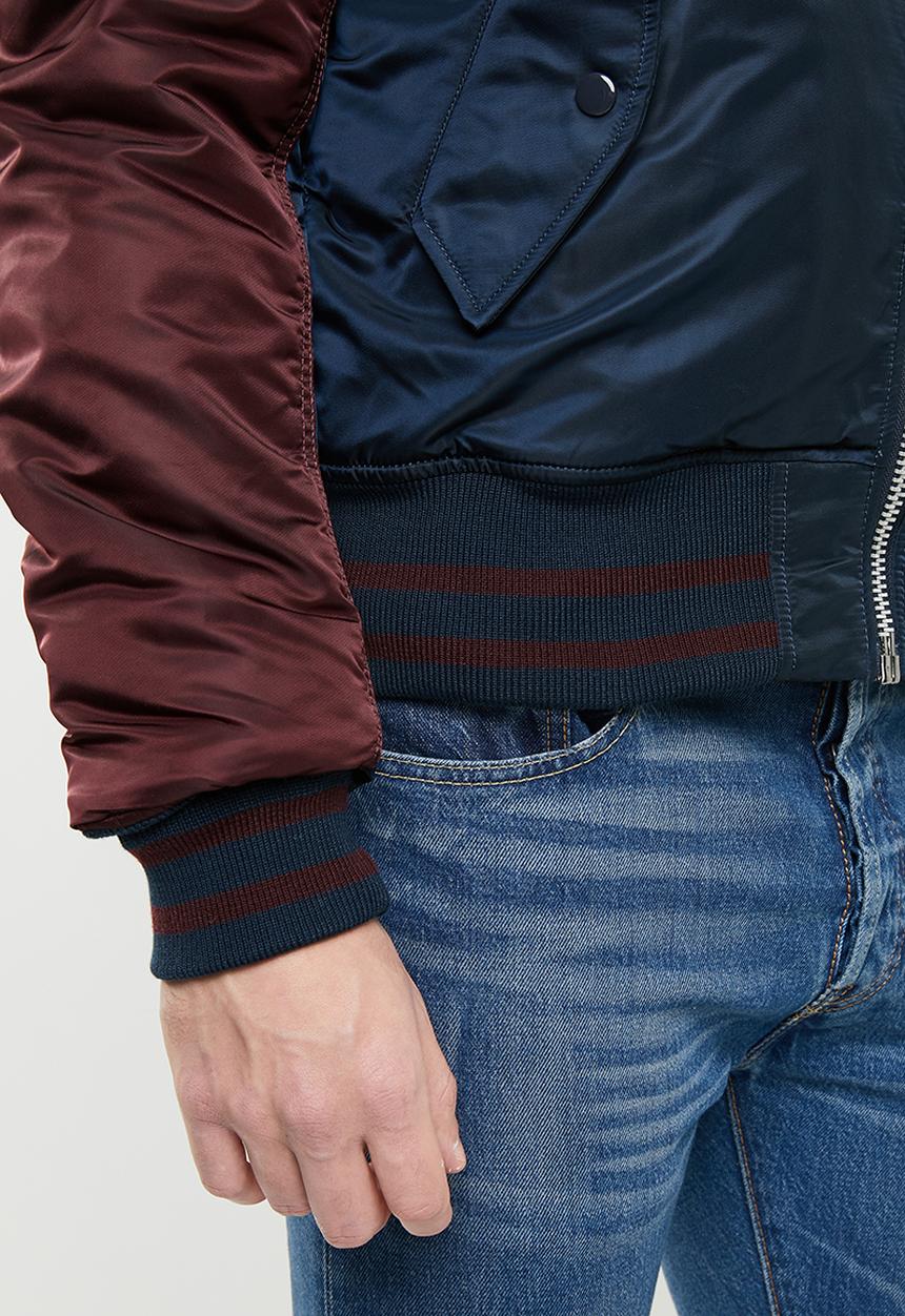 Alpha Industries - Ma-1 varsity reversable jacket - navy & burgundy