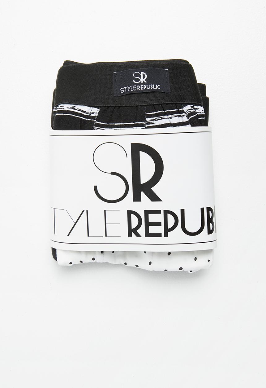 STYLE REPUBLIC - Fashion boxer briefs - black & white
