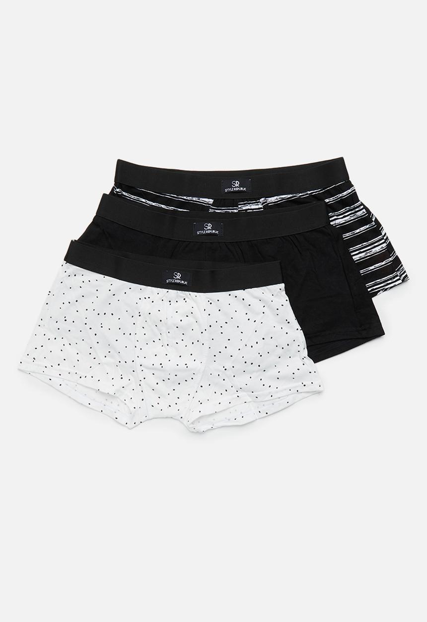 STYLE REPUBLIC - Fashion boxer briefs - black & white