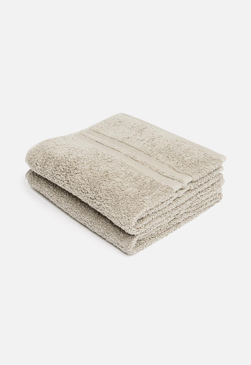 Club Classique - Grace hand towel set of 2 - cement
