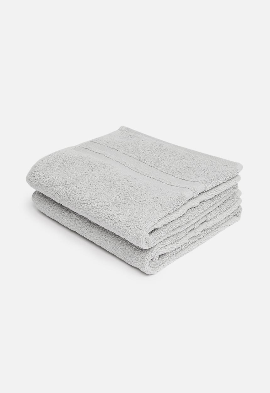 Club Classique - Grace hand towel set of 2 - grey eggshell