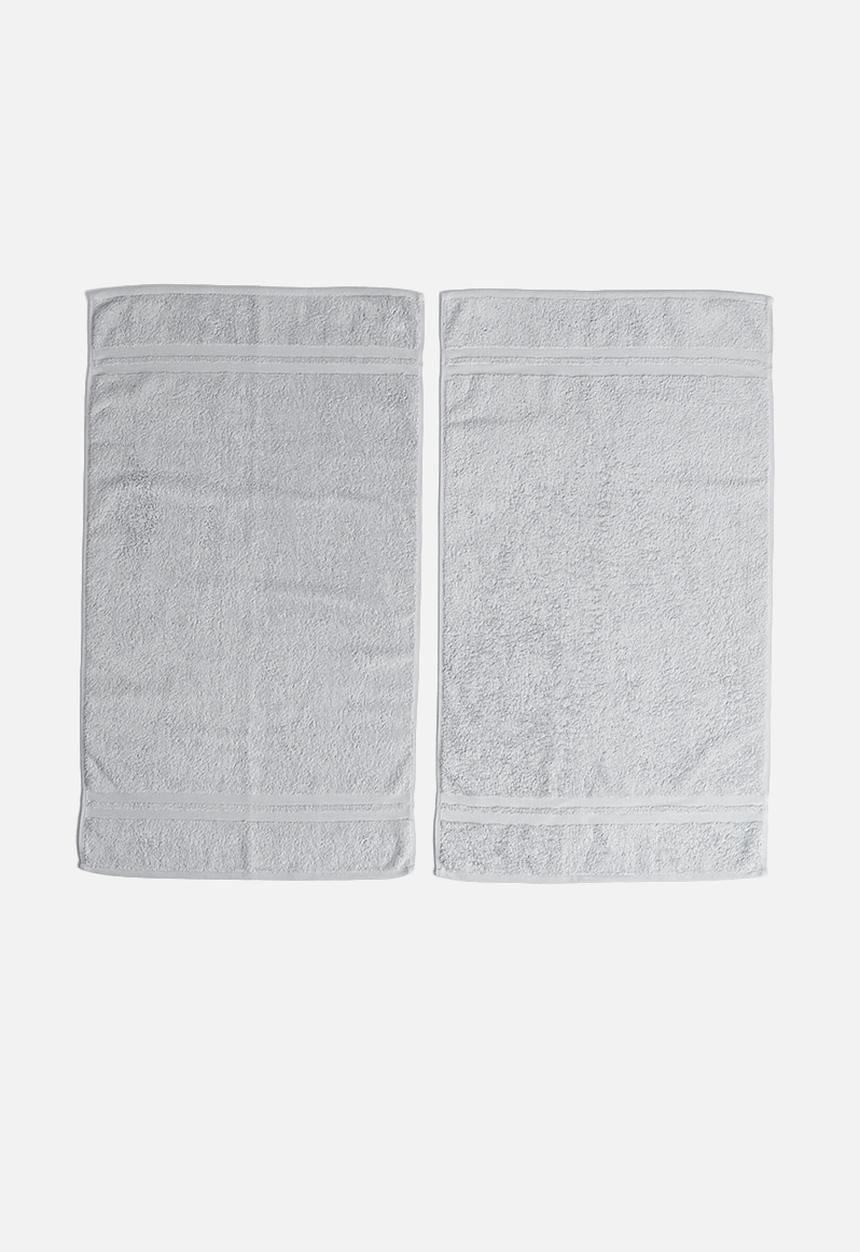 Club Classique - Grace hand towel set of 2 - grey eggshell