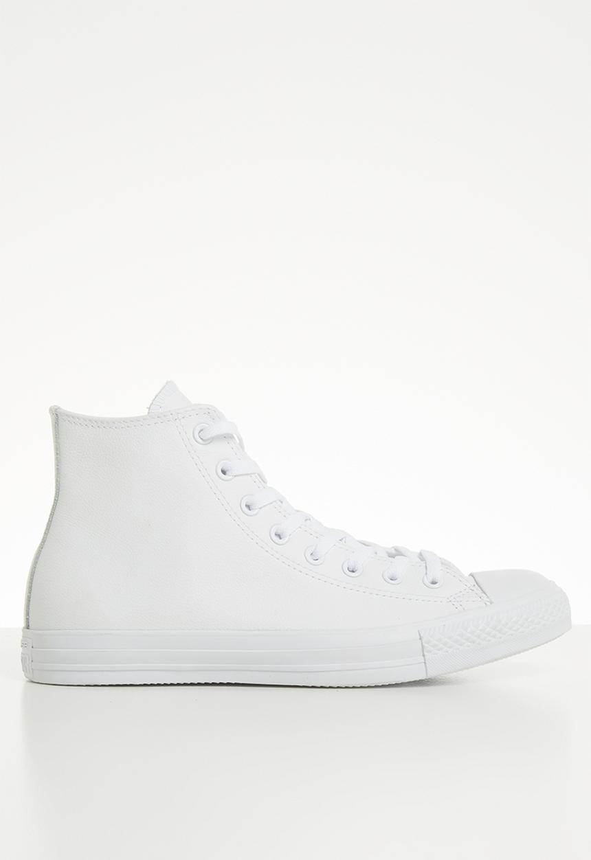Converse - Chuck taylor all star leather - hi - white monochrome 