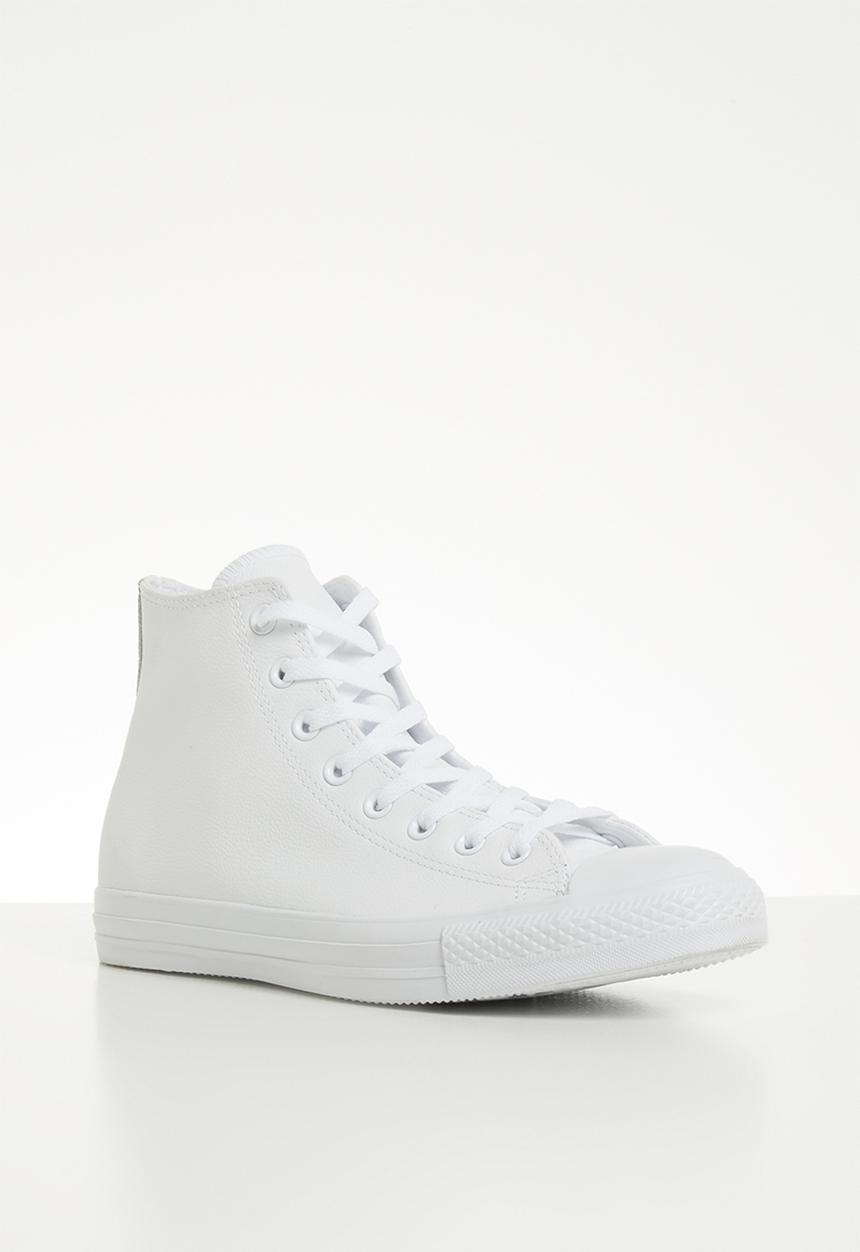 Converse - Chuck taylor all star leather - hi - white monochrome 